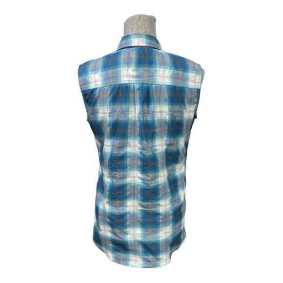 Eddie Bauer Women's Blue Plaid
Adventurer 3.0 Collection Vest Shirt size 8 - Picture 3 of 8